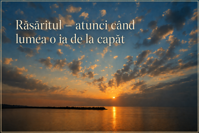 Răsăritul – atunci când lumea o ia de la capăt